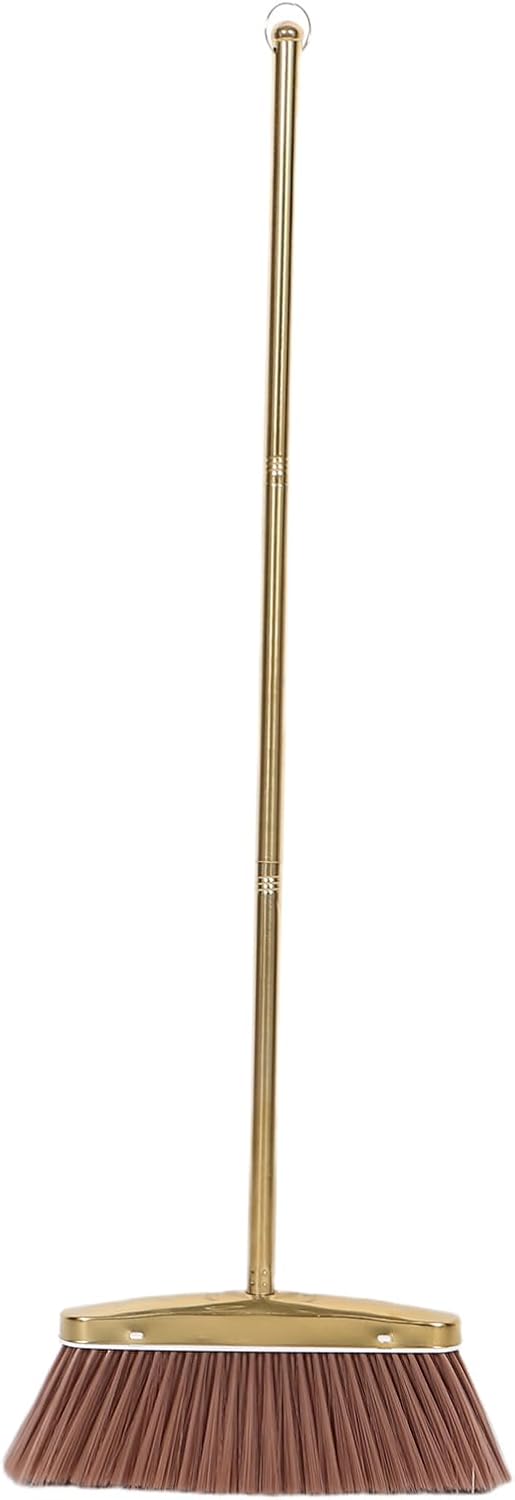 BESPORTBLE Heavy Duty Detachable Stainless Steel Broom with Thickened Handle for Indoor and Outdoor Floor Cleaning, Commercial Restaurant Sweeper for Kitchen, Patio, and Yard Use