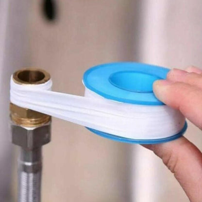 PTFE Thread Seal Tape, High-Density Plumber Tape for Leaky Pipes, Sealing Strip for Water Gas Lines, 5 Rolls(Blue 15 Meters)