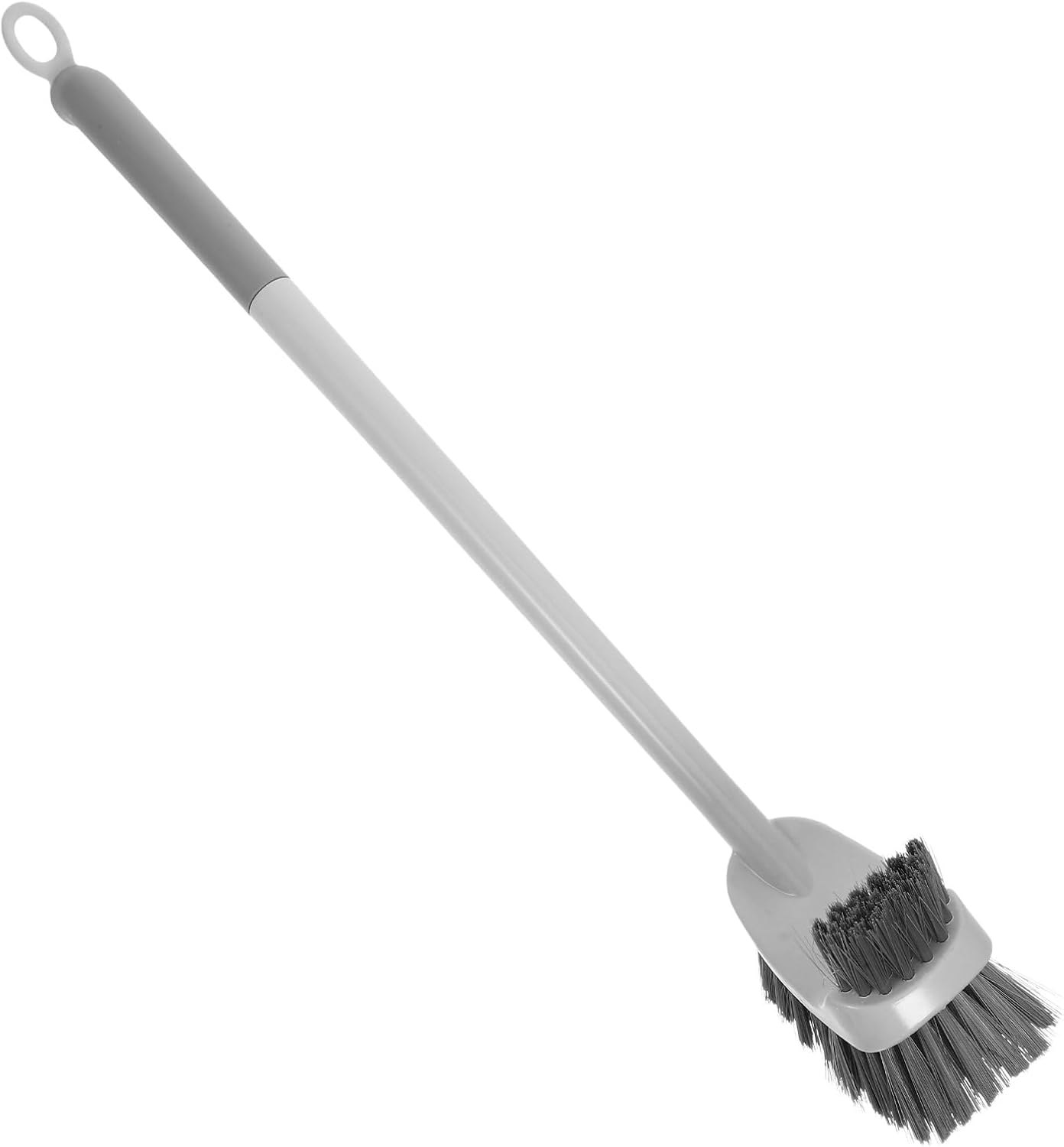Amosfun Toilet Brush with Long Handle and Soft Curved Bristles Under Rim Deep Cleaning, Bathroom Scrubber Brush for Household Toilet Maintenance