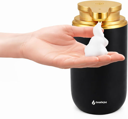 GentleJet SimpleFoam Automatic Foaming Soap Dispenser – Touchless Sensor, USB-C Rechargeable, IPX5 Waterproof, Dual Output for Bathroom Kitchen Sink, ABS Compact Design