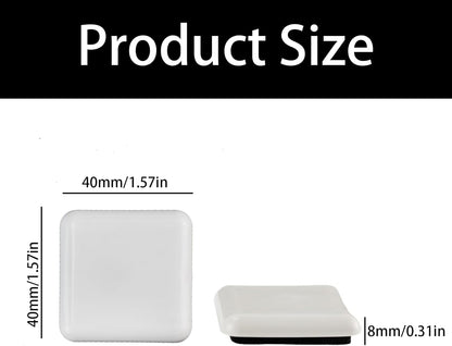 12 Pcs Furniture Sliders for Carpet, 1.5 inch Square Self-Stick Furniture Movers Sliders, Reusable Moving Pads for Hardwood Floors Moving Table Desk Bed Sofa Couch Cabinet
