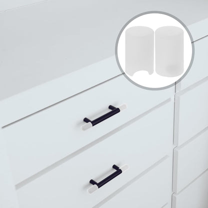 TOYANDONA 6pcs Silicone Drawer Handle Protectors Baby Proof Bumper Covers for Cabinet Door Safety Soft Cushion Edge Protectors for Boys and Girls