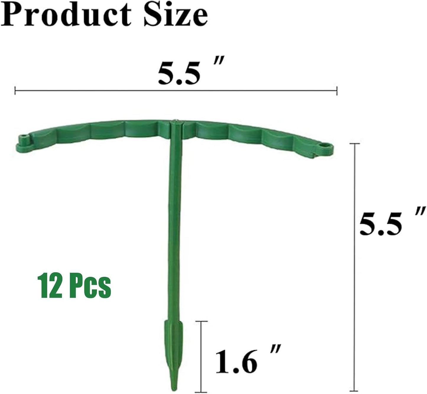 12 Pieces Plant Support Plant Stakes Plastic Cage Holder Small Plant Support Ring for Potted Plants, Stackable 3 Tier Garden Flower Support, Indoor and Outdoor Plants, 5.5" Wide x 5.5" High