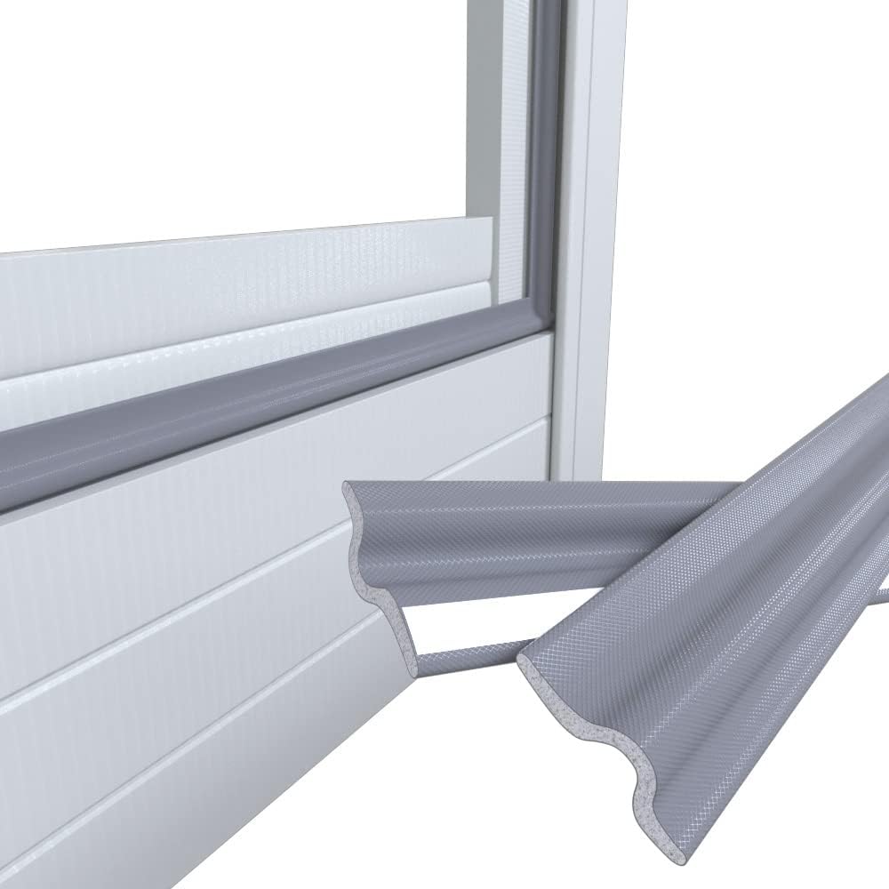 118 inch Weather Stripping Door Seal Strip for Bottom of Door,Self-Adhesive Window Draft Stopper Foam Seal Strip,Soundproof Window Insulation Weather Strip for Winter Gap Blocker(White)
