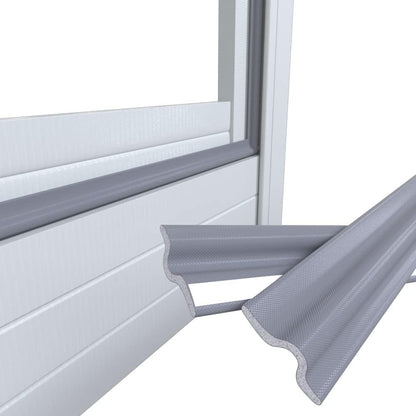118 inch Weather Stripping Door Seal Strip for Bottom of Door,Self-Adhesive Window Draft Stopper Foam Seal Strip,Soundproof Window Insulation Weather Strip for Winter Gap Blocker(White)