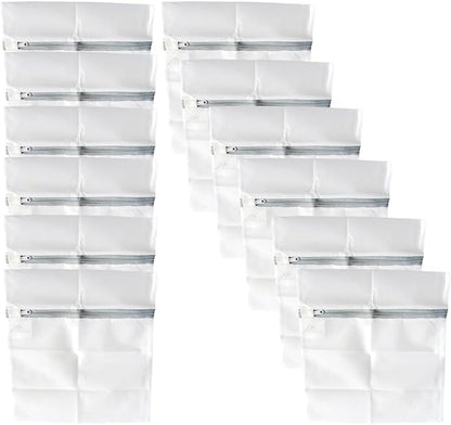 MABUA 12 Pcs Mesh Laundry Bags 12inches by 12inches with Zipper for Delicates, Mesh Washer, Travel Storage Organize Bags for Lingerie, Bra and Underwear Delicate Laundry Bag with Net Fabric