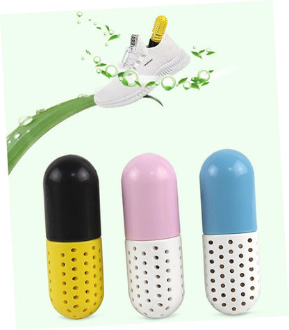 NOLITOY 3pcs Odor Eliminating Sweat Drying Agent Capsules for Sneakers Sports Shoes Leather Footwear Cute Freshening for Closets