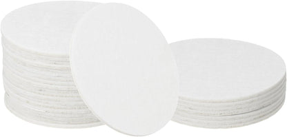uxcell 32Pcs Non Slip Furniture Pads, 3" Round Self Adhesive Felt Bumpers Noise Reducing Furniture Feet Floor Protector for Chairs Tables Furniture Legs (White 0.2" Thick) - Colors B