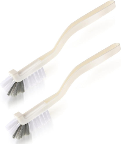 2 Pieces Scrub Brushes for Cleaning, Kitchen Scrub Brush Dish Brush Right Angle Cleaning Brush with Stiff Bristle for Sink Household Dish Pot Pan Dishwasher Edge Corners Cleaning