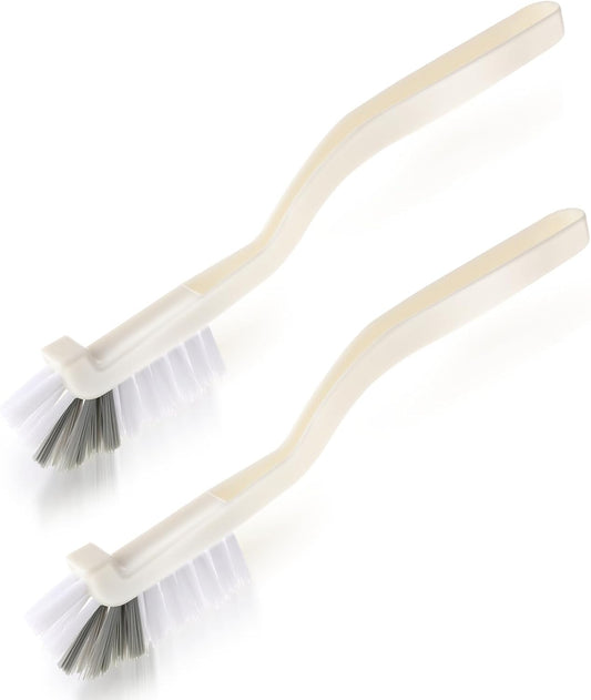 2 Pieces Scrub Brushes for Cleaning, Kitchen Scrub Brush Dish Brush Right Angle Cleaning Brush with Stiff Bristle for Sink Household Dish Pot Pan Dishwasher Edge Corners Cleaning