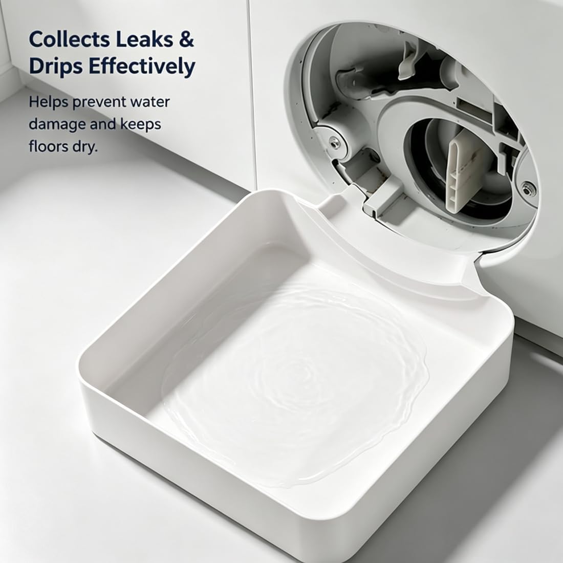 Universal Front-Load Washing Machine Drain Pan, 2026 New Washing Machine Drain Tray, Easy Installation For Basements, Apartments, Mobile Homes, Garages, And Rentals
