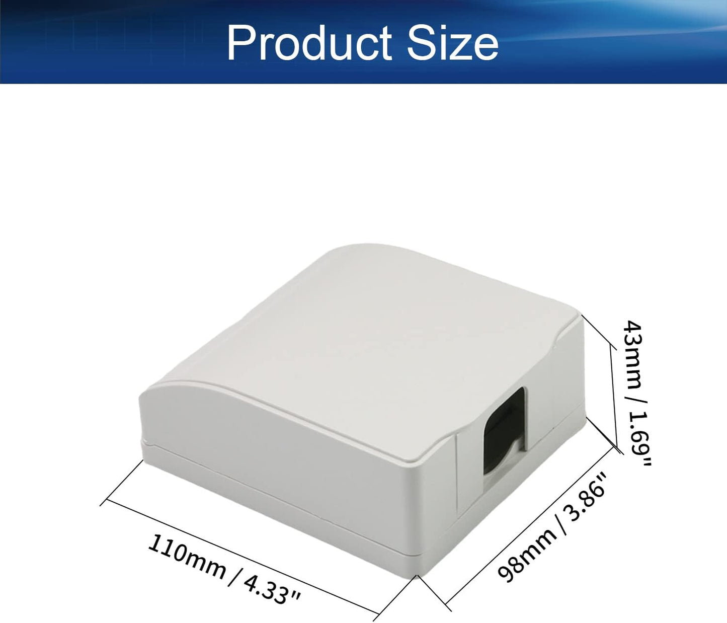 Heyiarbeit Weatherproof Cover Plug in Use Outlet Receptacle Protector 3.86"x4.33"x1.69"(LxWxH) for Retrofit Siding Construction 86 Type White 1Pcs