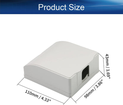 Heyiarbeit Weatherproof Cover Plug in Use Outlet Receptacle Protector 3.86"x4.33"x1.69"(LxWxH) for Retrofit Siding Construction 86 Type White 1Pcs