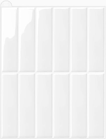 10-Pack Peel and Stick Backsplash Tiles, 11.4×9 Inch Beige Self Adhesive 3D Vinyl Wall Tiles for Kitchen, Bathroom and Camper