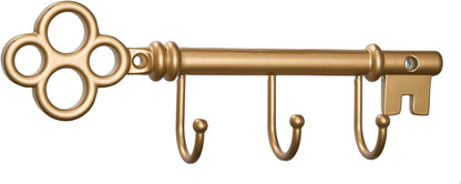 Classic Wall Mounted Key Holder Hook Rack, Vintage Key Rack for Entryway (Gold)