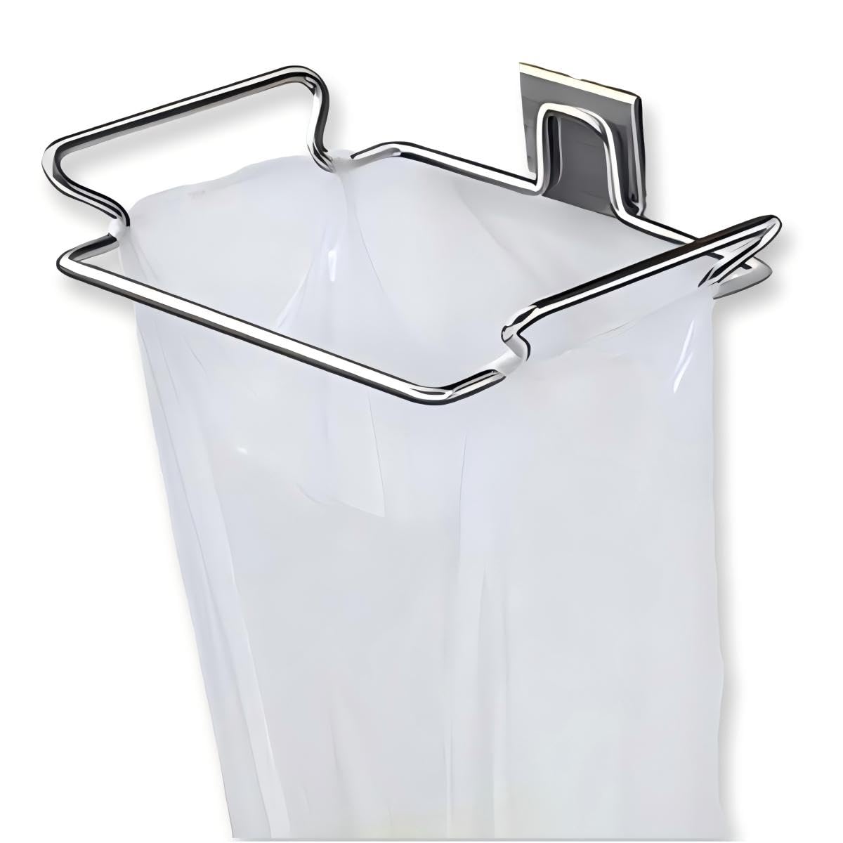 Metal Trash Bag Holder for Kitchen,Office,Dorm Room,Hanging Trash Can, Under Cabinet Hanger Rack,Space Saving Garbage Hook,Bag Holder for Plastic Bags (Black, 9.3 * 5.9'')