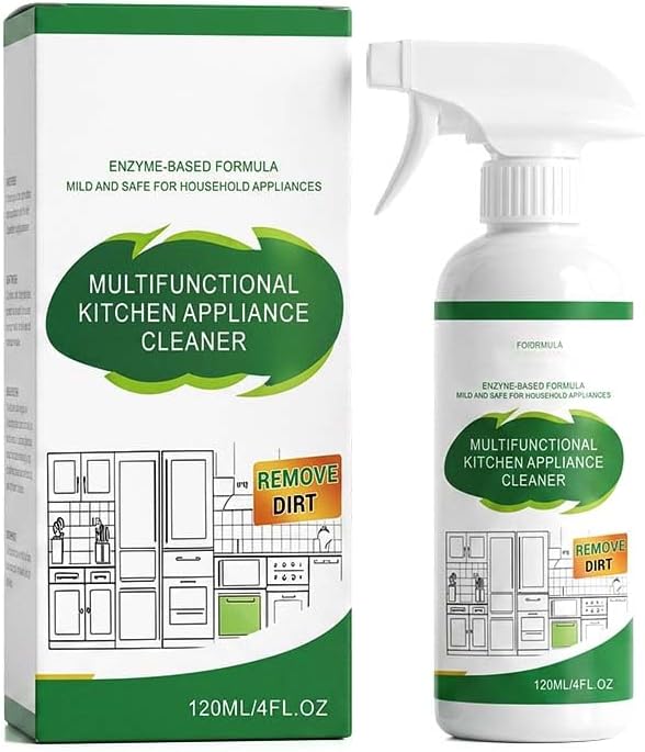 Heavy-Duty Kitchen Oil Remover Spray, Multipurpose Upgrade Kitchen Appliance Cleaner for Cooktop, Oven, Stove & Range Hood (1)