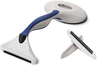 GLEENER Battery-Free 4-in-1 Fabric Shaver & Lint Brush | Ultimate Fuzz Remover | Adjustable Depiller Lint Remover for Clothing & Furniture (Slate Blue)