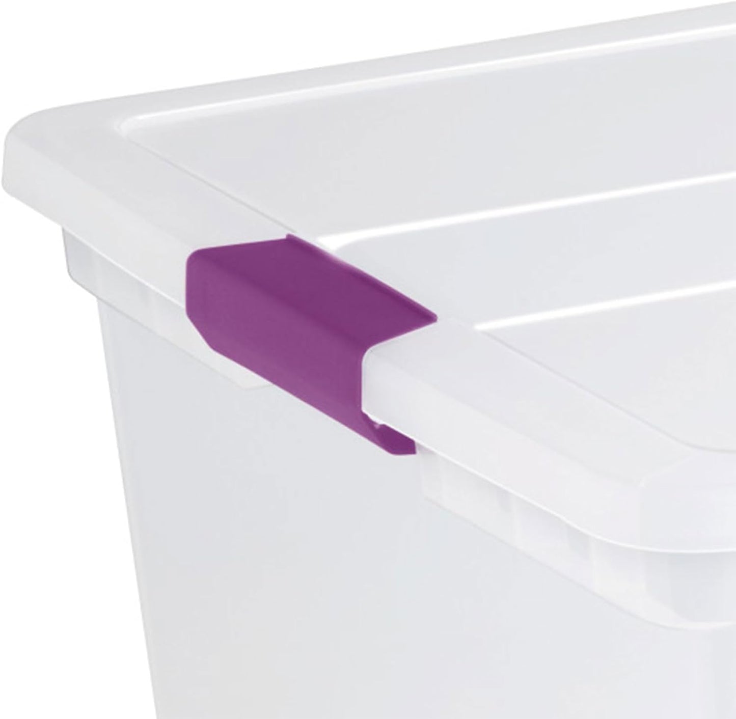 Sterilite 8-Pack 60 Quart ClearView Latch Box, Wheeled Underbed Organizer Bins with Latching Lids - Clear Plastic Organization Containers for Closet, Bedroom, Shelving Units and Everyday Home Storage