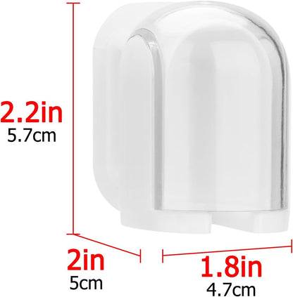 2 PCS Toothbrush Holder Wall Mounted with Cover for Bathroom, Self Adhesive Toothbrush Storage Organizer for Shower, Mini Toothbrush Hanger Rack for Dorm, Cabinet (Black)