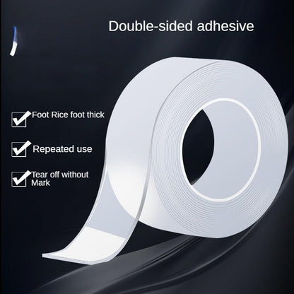 Double Sided Nano Tape Heavy Duty, Clear Removable Nano Tape, for Carpet Mats/Paste Items/Photos Frames/Craft Wall Mounting Multipurpose Adhesive Tape, Long: 9.84 ft (Wide:0.08'',Thickness:0.04'')