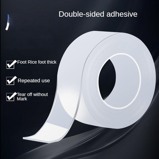 Double Sided Nano Tape Heavy Duty, Clear Removable Nano Tape, for Carpet Mats/Paste Items/Photos Frames/Craft Wall Mounting Multipurpose Adhesive Tape, Long: 9.84 ft (Wide:0.08'',Thickness:0.04'')