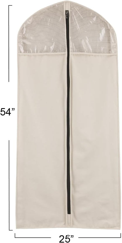 Household Essentials Cedarline 6‑Shelf Hanging Closet Organizer in Heavy‑Duty Cotton Canvas, Cream