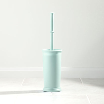 mDesign Metal Freestanding Slim Toilet Bowl Brush and Holder
