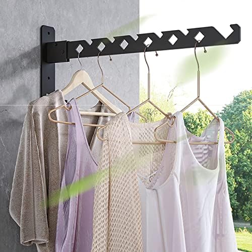 Foldable Portable Space Saving Clothes Drying Rack, Wall Mounted Clothes Rack, Clothes Drying Racks Outdoor,for Drying Cap, Face Mask, Socks, Towels, Underwear, Diapers
