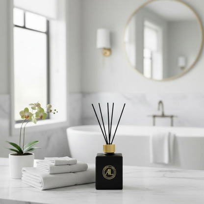 Black Reed Diffusers for Home | Premium Fragrance Diffuser | Reed Diffuser Sticks in Oil Set with Cashmere Vanilla Scent | Smell Good Stuff | Long-Lasting Oil for Bathroom & Office (5 oz)