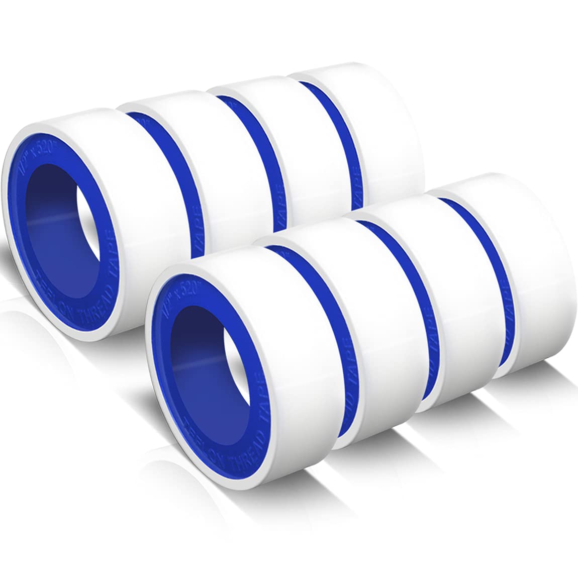 VOTMELL 4 Rolls 1/2 Inch(W) X 520 Inches(L) Teflon Plumbers Tape,Pipe Sealing & Plumbing Thread Tape,PTFE Water Sealant Seal for Shower Head,White