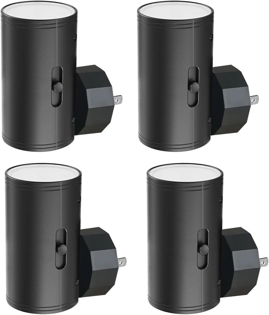 GEPLAD 4-Pack Motion Sensor Night Light, Plug into Wall Dusk to Dawn LED Nightlight, Auto On/Off, 3000K Soft White 100 Lumens, Rotatable Plug-in Design for Hallway, Staircase, Bathroom, Corridor