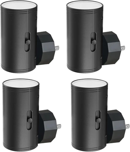 GEPLAD 4-Pack Motion Sensor Night Light, Plug into Wall Dusk to Dawn LED Nightlight, Auto On/Off, 3000K Soft White 100 Lumens, Rotatable Plug-in Design for Hallway, Staircase, Bathroom, Corridor