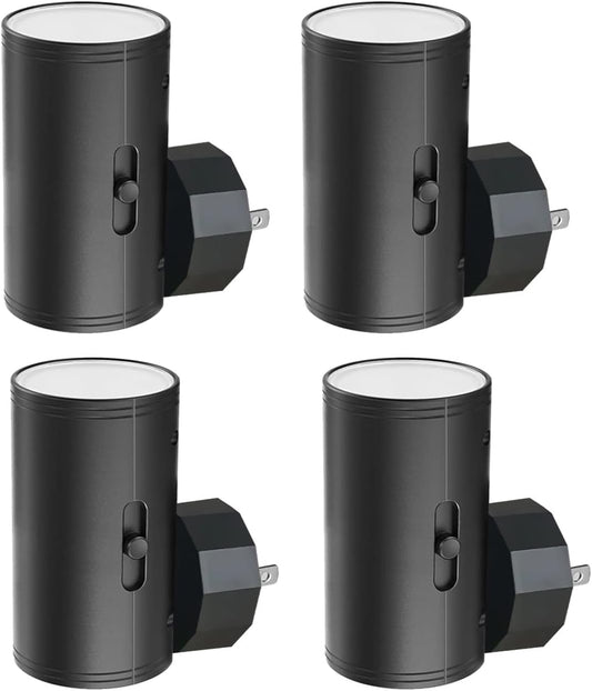 GEPLAD 4-Pack Motion Sensor Night Light, Plug into Wall Dusk to Dawn LED Nightlight, Auto On/Off, 3000K Soft White 100 Lumens, Rotatable Plug-in Design for Hallway, Staircase, Bathroom, Corridor