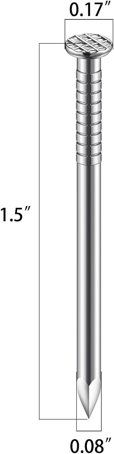 Wensilon 430pcs Stainless Steel 304 Nails Kit, Hanging Nails Kit, Wall Nails Kit, Dowels Kit, Long Nails Kit