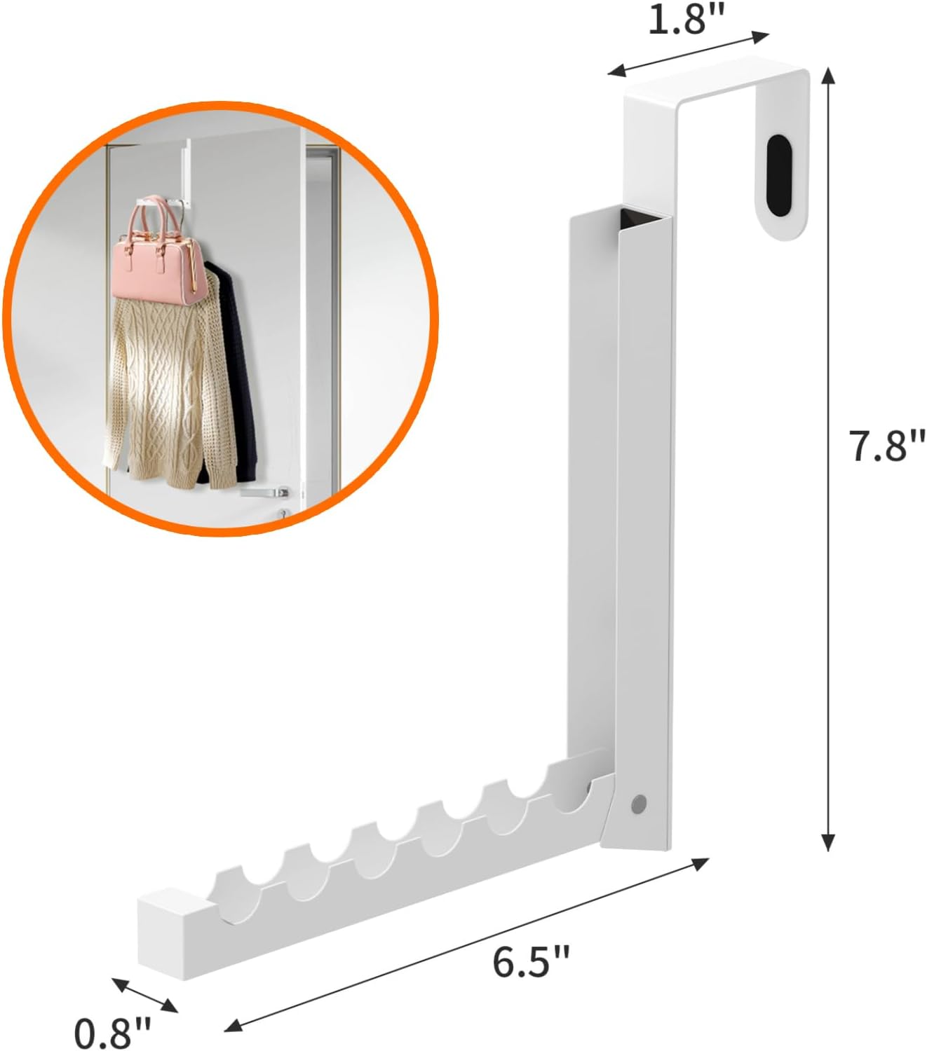 Folding Clothes Drying Rack for Indoor Laundry Room,2 Pack Over The Door Hanger with 6 Groves,Foldable Portable Clothing Hanger Hook Collapsible