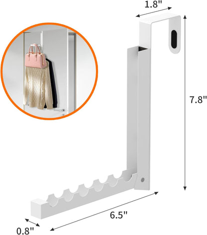 Folding Clothes Drying Rack for Indoor Laundry Room,2 Pack Over The Door Hanger with 6 Groves,Foldable Portable Clothing Hanger Hook Collapsible