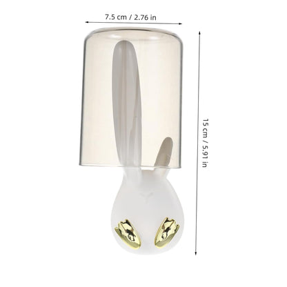 Zerodeko Wall-Mounted Toothbrush Holder with Cup and Cover Easy Installation Bathroom Organizer for Toothbrushes and Cups Space-Saving Design for Home and Dorm Use