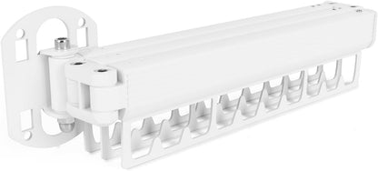 Clothes Drying Rack Wall Mounted,Collapsible & Retractable Laundry Hanging Rack, Space-Saving Indoor Outdoor Clothes Rack for Laundry Balcony Bedroom Bath Room (White)