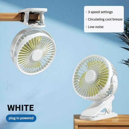 Compact USB Rechargeable Clip on Fan, 6 Inches Portable Personal Fan for Outdoors, Car Seat, Gym - Black