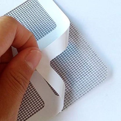 Window Screen Patches Repair Kit, Window Screen Repair Kit for Mesh Screen Door, 3-Layer Strong Adhesive Window Screen Mesh Tape, Repair for Window and Door Tears Holes(10 PCS)