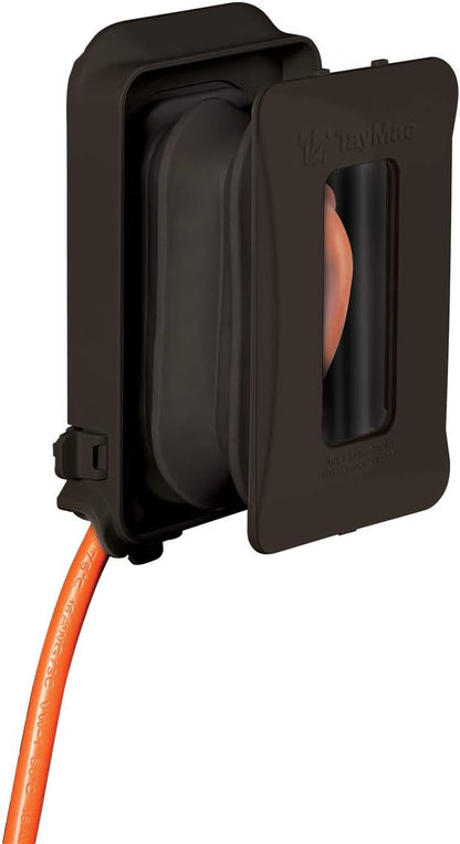 TayMac ML450W White Polycarbonate 1-Gang Weatherproof In-Use Expandable Electrical Outlet Cover for Home Improvement, 1-in. to 3-in. Deep Outdoor Outlet Cover for Electrical Box, NEMA 3R