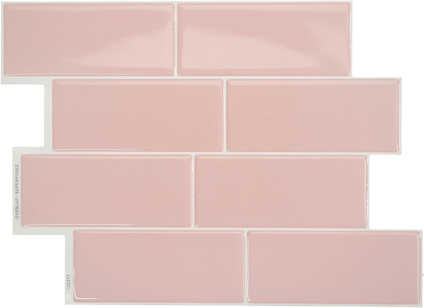 Smart Tiles Peel and Stick backsplash, Subway Teal Green, 11.55"x8.38" | Pack of 5 (2.8 sq ft), Glossy, Heat/Moisture Resistant, Low VOC, Kitchen/Bathroom, Renter Friendly, Made in Canada