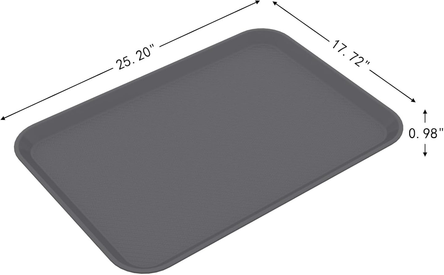 Boot Tray Indoor/Outdoor Utility Shoes Mat for Entryway, Multipurpose Pet Food Tray, Dog Cat Bowl Mat, Grey (Pack of 6)