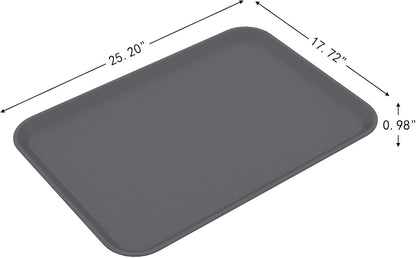 Boot Tray Indoor/Outdoor Utility Shoes Mat for Entryway, Multipurpose Pet Food Tray, Dog Cat Bowl Mat, Grey (Pack of 6)