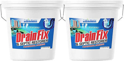 DrainFix & Septic Restorer – 32 oz Enzyme Septic Tank Treatment & Drainfield Restoration – Organic Drain Cleaner for Sewer Lines, RV & Home Plumbing – Safe for Pipes & Septic Systems