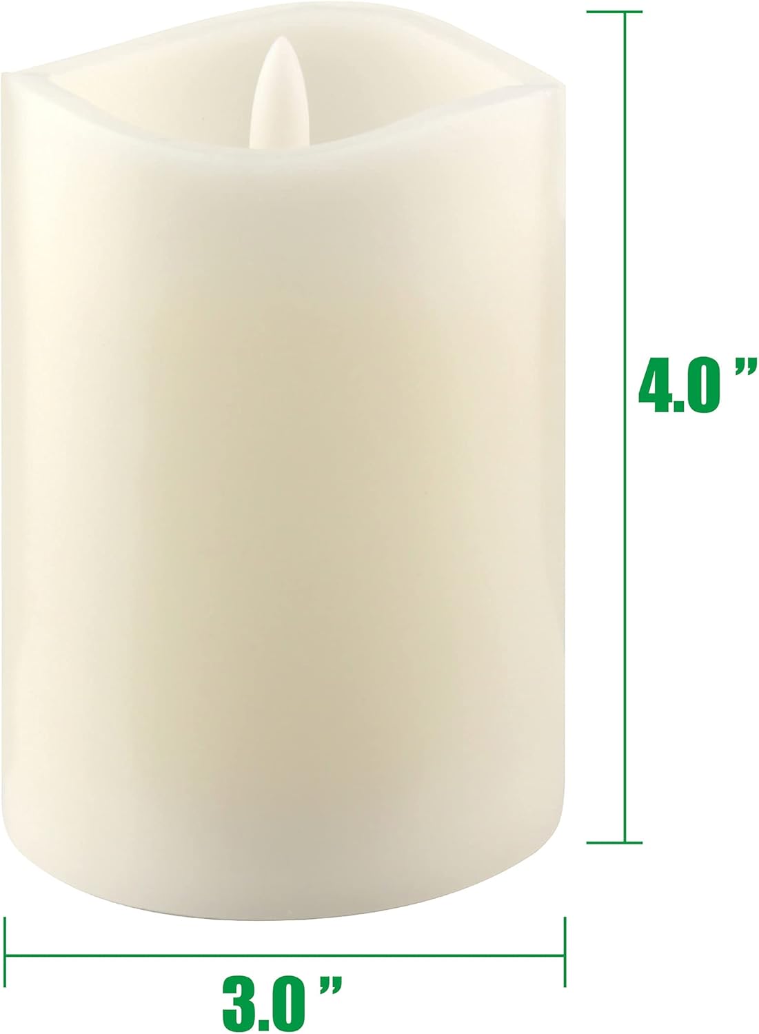 Stonebriar 6 Count White Real Wax 3x3 Flameless LED Pillar Candles with Remote and Timer