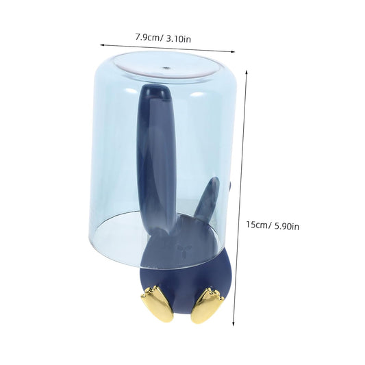 Zerodeko Wall-Mounted Toothbrush Holder with Cup and Cover Easy Installation Bathroom Organizer for Toothbrushes and Cups Space-Saving Design for Home and Dorm Use