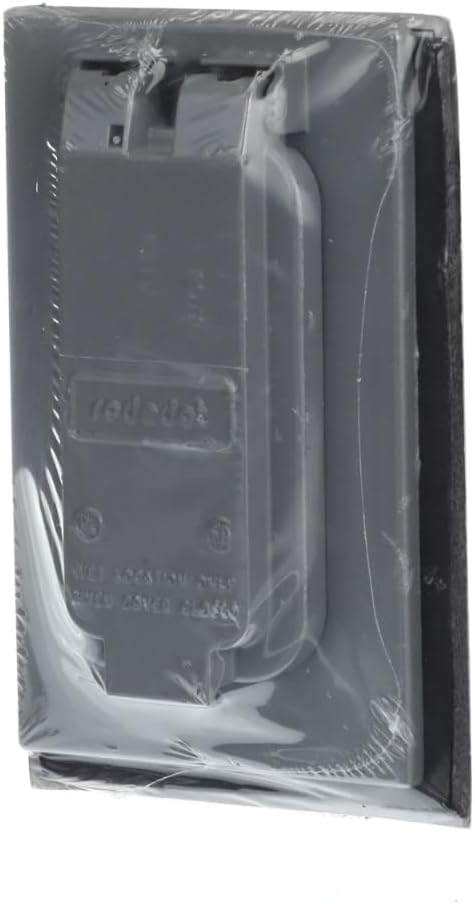 Red Dot CCGV 1-Gang Weatherproof Receptacle Cover, Silver, Zinc Alloy, 1 GFI Receptacle Vertical, Device Mount