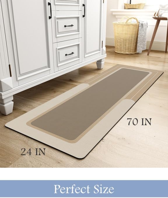 MontVoo-Bath Mat-Bathroom Mat Rug Non Slip Super Absorbent Stain Resistant Quick Dry Thin Bath Rug-Bath Mats for Bathroom Floor Bathtub Vanity-Bathmat Bath Rug Easy Care-17"x27" Grey
